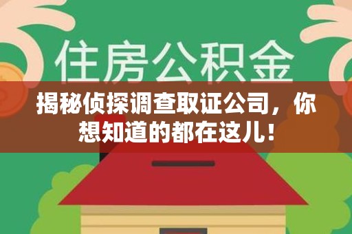 鹰潭揭秘侦探调查取证公司，你想知道的都在这儿！