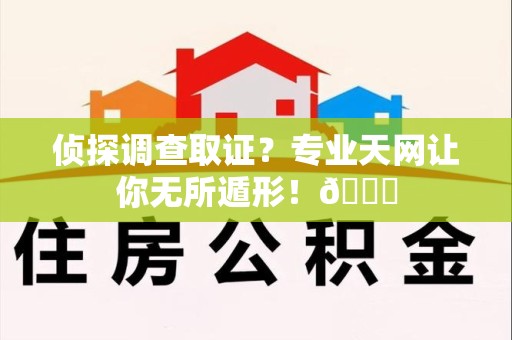 鹰潭侦探调查取证？专业天网让你无所遁形！😎