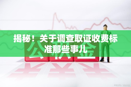 鹰潭揭秘！关于调查取证收费标准那些事儿