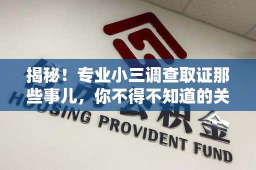 鹰潭揭秘！专业小三调查取证那些事儿，你不得不知道的关键点