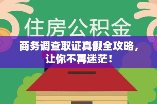 鹰潭商务调查取证真假全攻略，让你不再迷茫！
