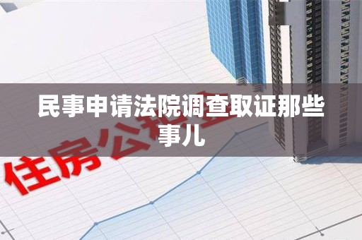 鹰潭民事申请法院调查取证那些事儿